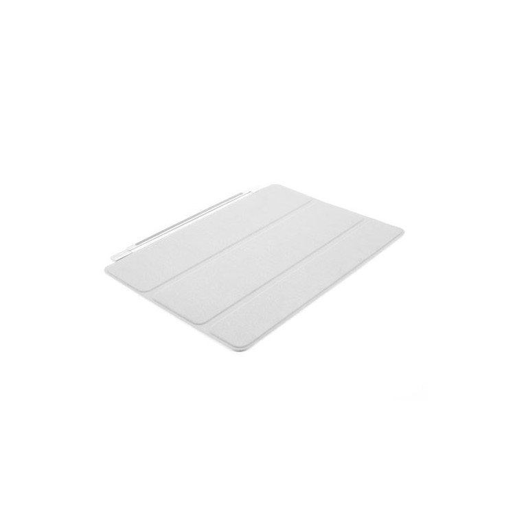 Tri-Fold Single Front Smart Leather Skin Cover Auto Sleep/Wakeup w/ Stand for iPad Air 2 - White-1