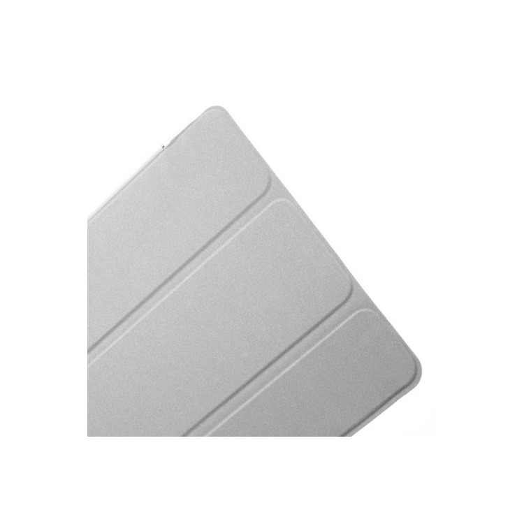 Tri-Fold Single Front Smart Leather Skin Cover Auto Sleep/Wakeup w/ Stand for iPad Air 2 - White-5