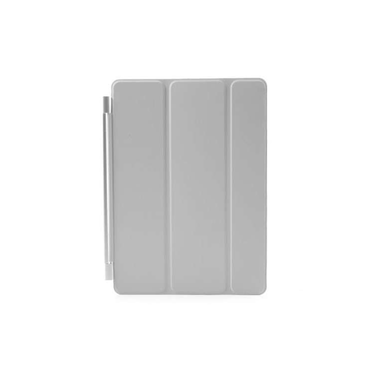 Tri-Fold Single Front Smart Leather Cover Auto Sleep/Wakeup for iPad Air 2 - Light Gray-2