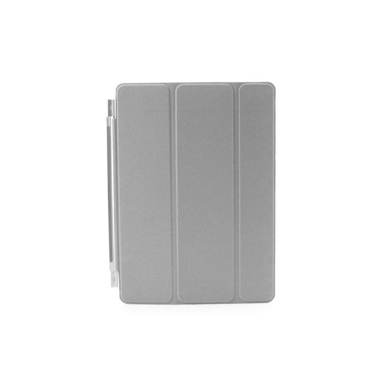 Tri-Fold Single Front Smart Leather Cover Auto Sleep/Wakeup for iPad Air 2 - Light Gray-3