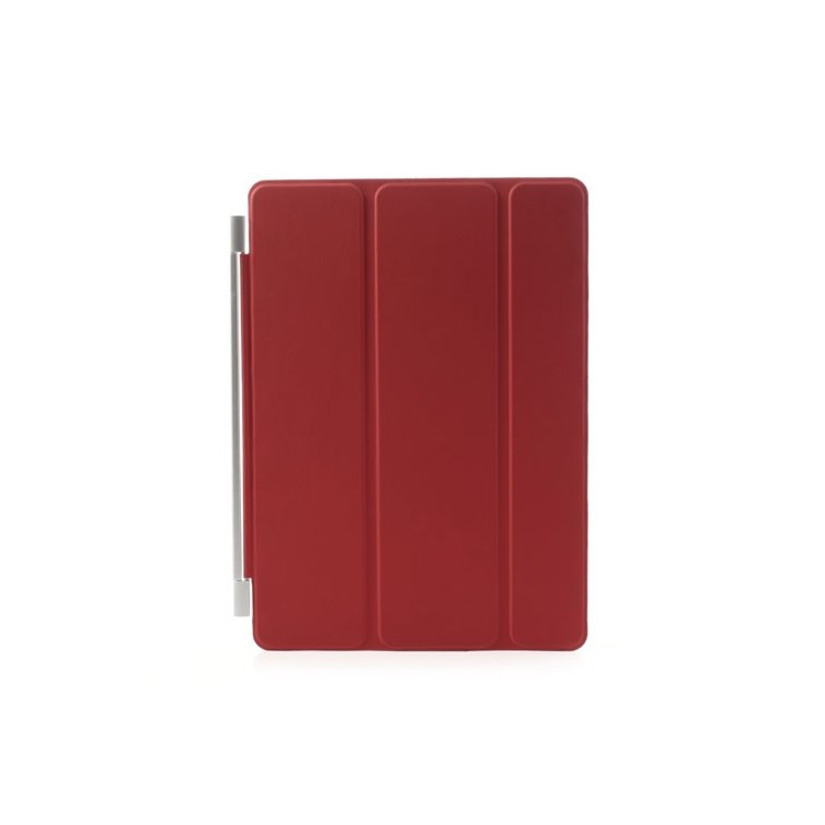 Tri-Fold Single Front Smart Leather Cover Auto Sleep/Wakeup for iPad Air 2 - Red-2