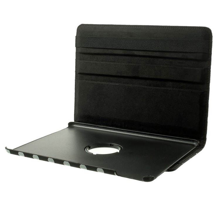 Polka Dots 360 Degree Rotary Leather Stand Case for iPad Air 2 - Black-11