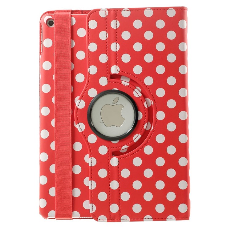 Polka Dots 360 Degree Rotary Leather Stand Cover for iPad Air 2 - Red-3