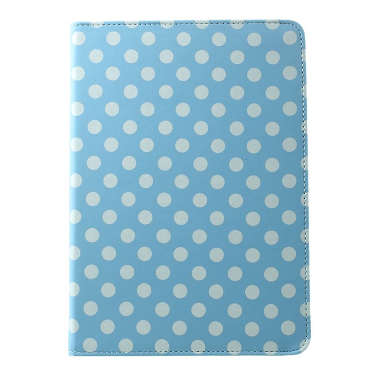 Polka Dots 360 Degree Rotary Leather Stand Case Cover for iPad Air 2 - Blue-2