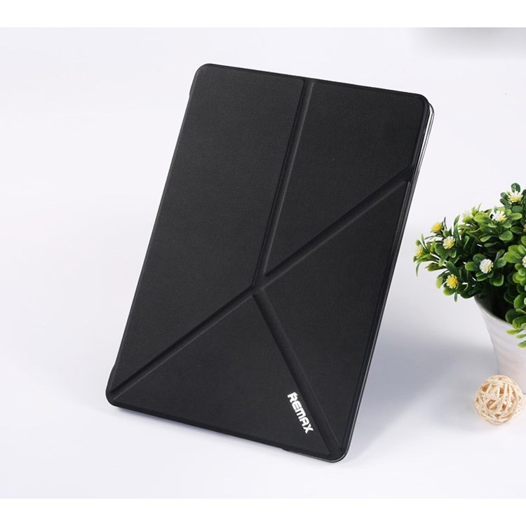REMAX Transformer Series for iPad Air 2 Origami Stand Smart Leather Case - Black-3