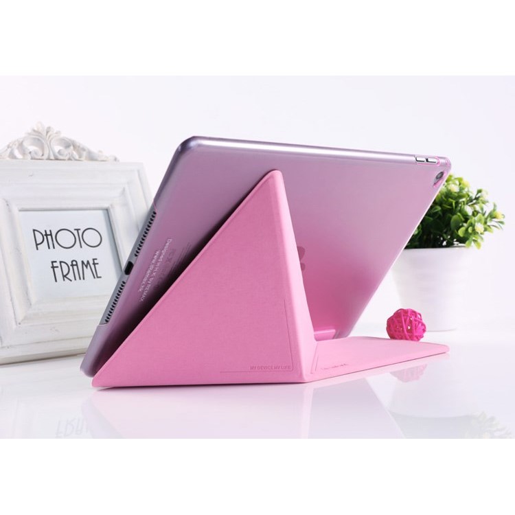 REMAX Transformer Series Origami Stand Smart Leather Cover for iPad Air 2 - Pink-3