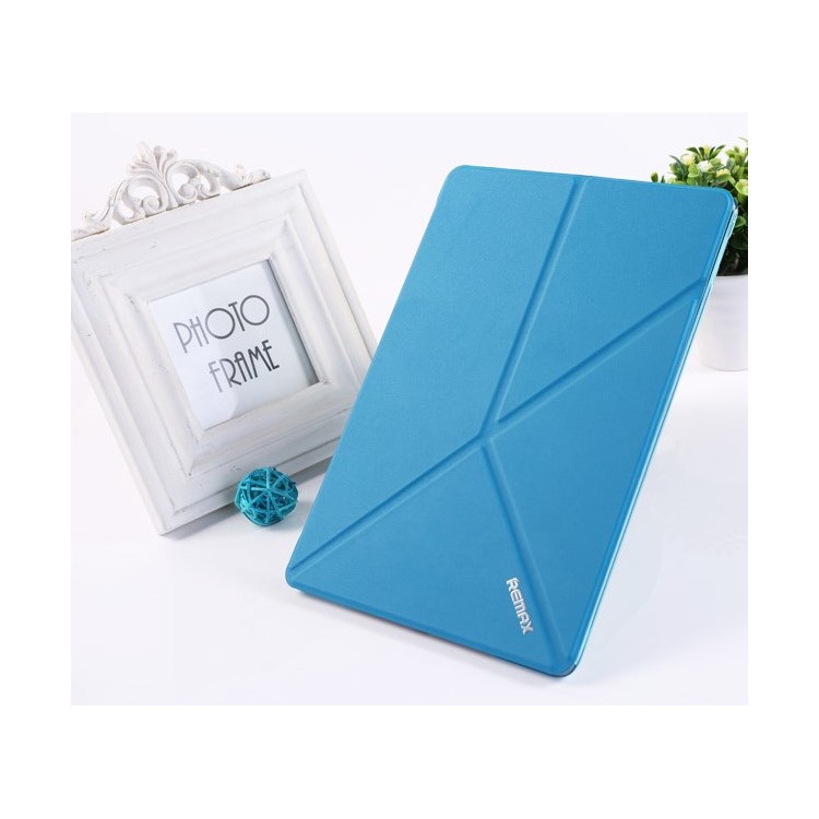 REMAX for iPad Air 2 Transformer Series Origami Stand Smart Leather Cover - Blue-14