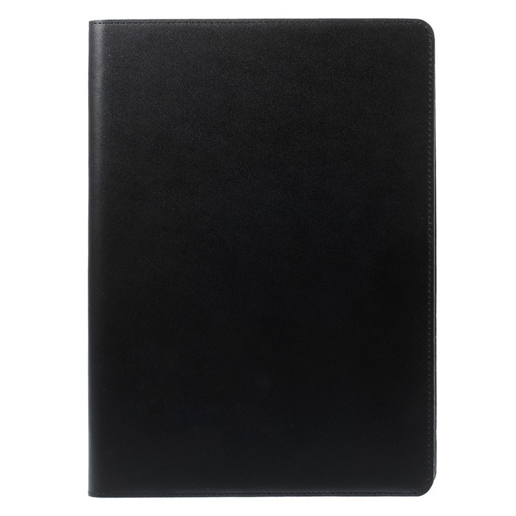 Black DOORMOON Genuine Leather Smart Case with Stand for iPad Air 2-2