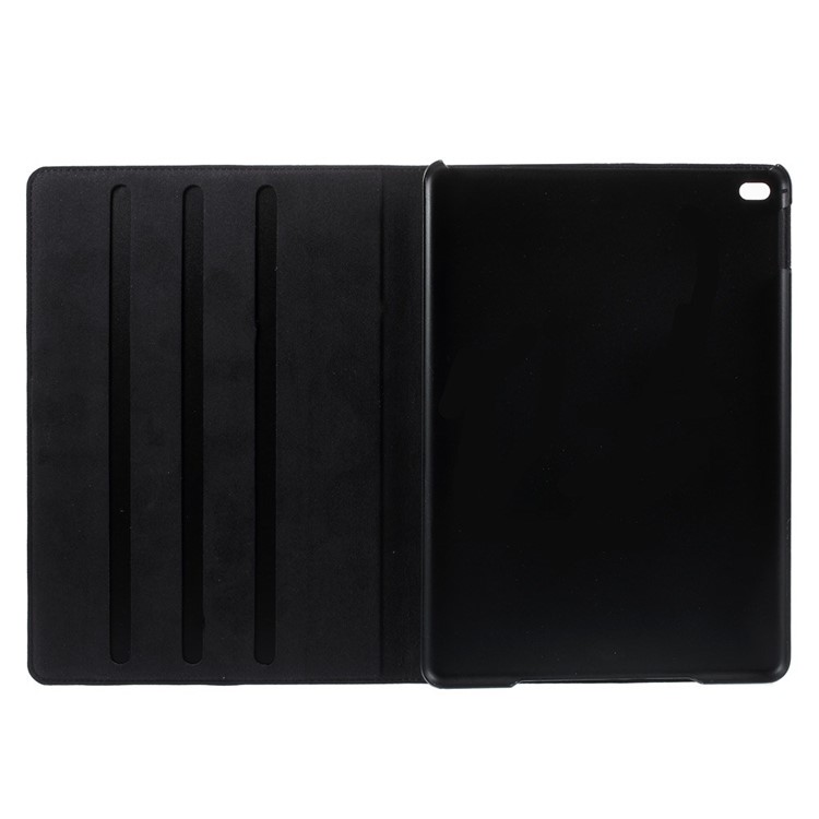 Black DOORMOON Genuine Leather Smart Case with Stand for iPad Air 2-6