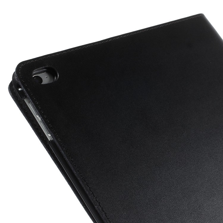Black DOORMOON Genuine Leather Smart Case with Stand for iPad Air 2-7
