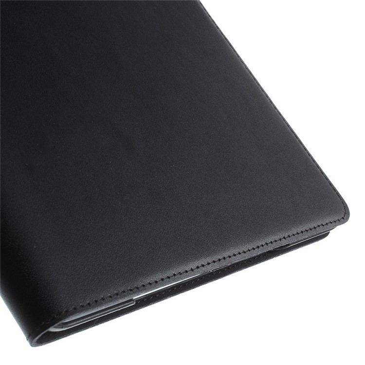 Black DOORMOON Genuine Leather Smart Case with Stand for iPad Air 2-8