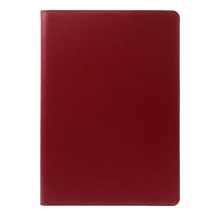 Red for iPad Air 2 DOORMOON Intelligent Genuine Leather Case with Stand-2