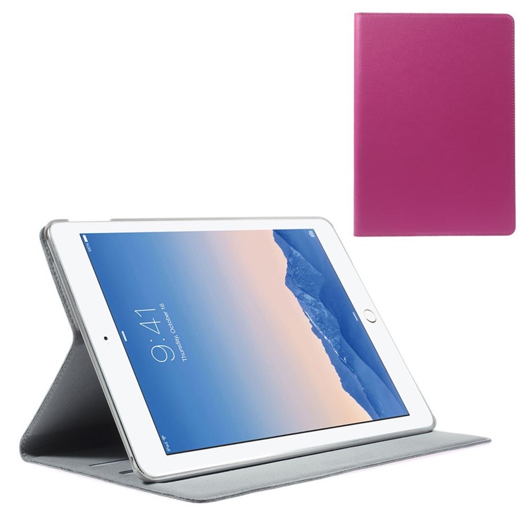 Rose DOORMOON Folio Stand Awakening Genuine Leather Shell for iPad Air 2-1