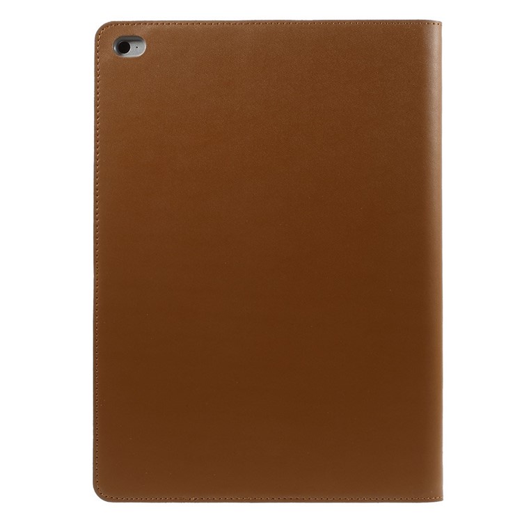 Brown DOORMOON Smart Genuine Leather Stand Case for iPad Air 2-3