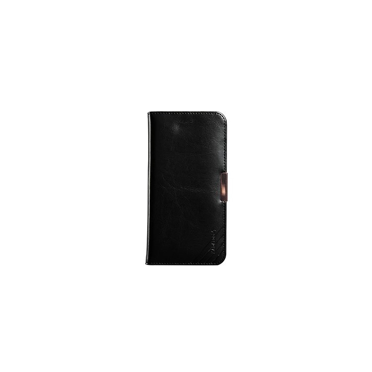 KLD Royale II Series for iPhone 6 Plus / 6s Plus (5.5) Genuine Leather Case with Card Slots - Black-1