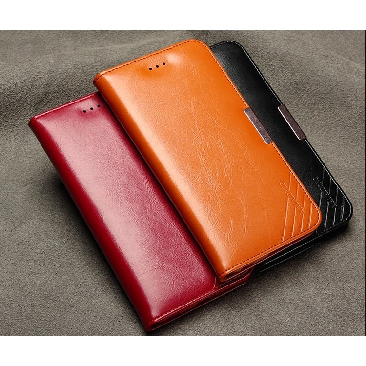KLD Royale II Series for iPhone 6 Plus / 6s Plus Genuine Leather Stand Cover Card Holder - Brown-4