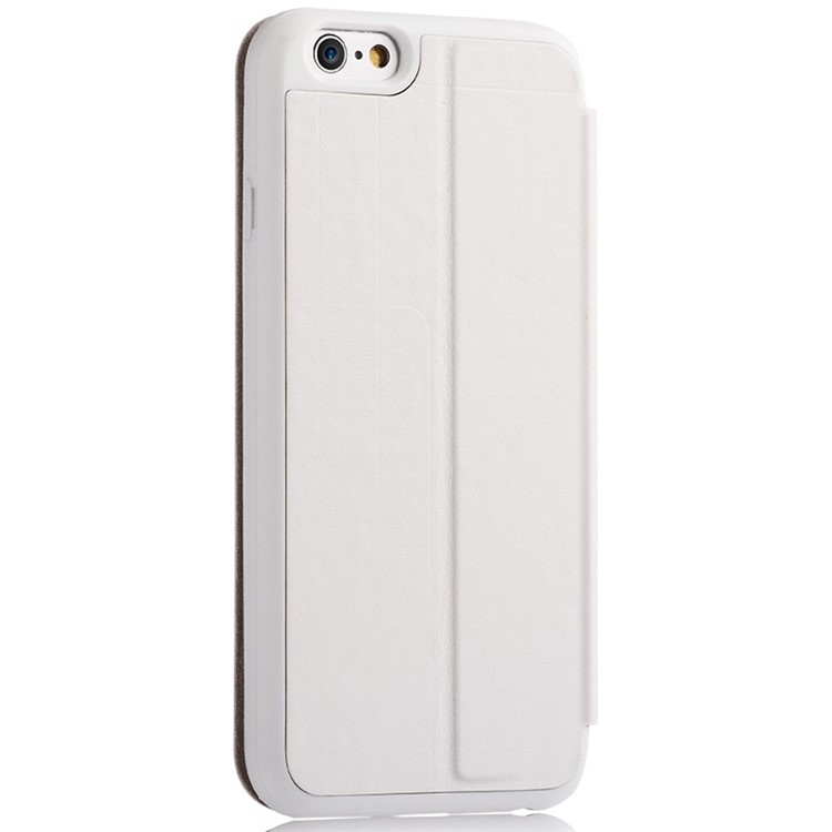 VOUNI Visual Series Unique View Window Leather Case for iPhone 6 Plus / 6s Plus 5.5 Inch - White-4
