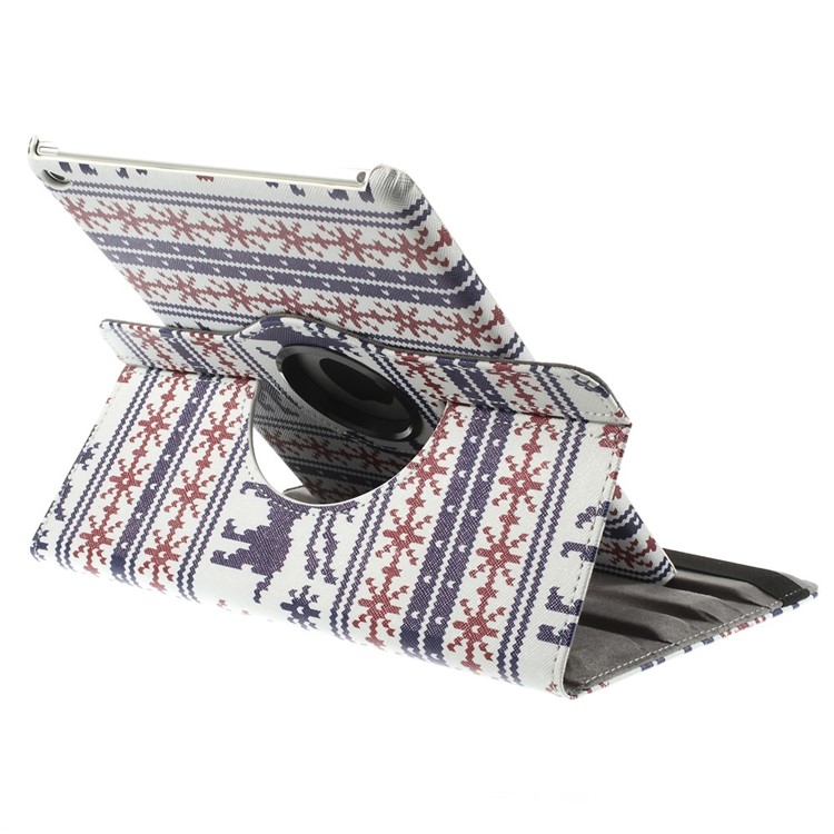 Blue Deer & Red Snow 360-degree Swivel Stand Leather Shell for iPad Air 2 w/ Elastic Band-4