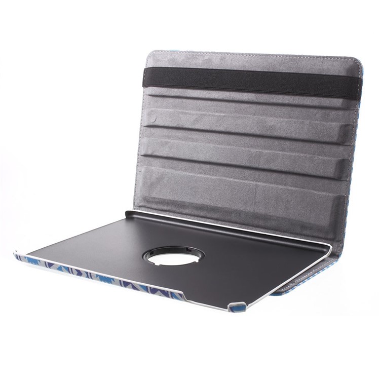 Smart Leather Folio Cover with Swivel Stand for iPad Air 2 Blue Tribal Pattern-11