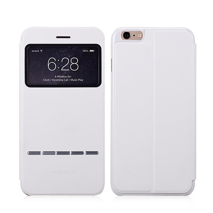 MOMAX Flip View Slide Answer Leather Case for iPhone 6 Plus / 6s Plus 5.5 Inch - White-1
