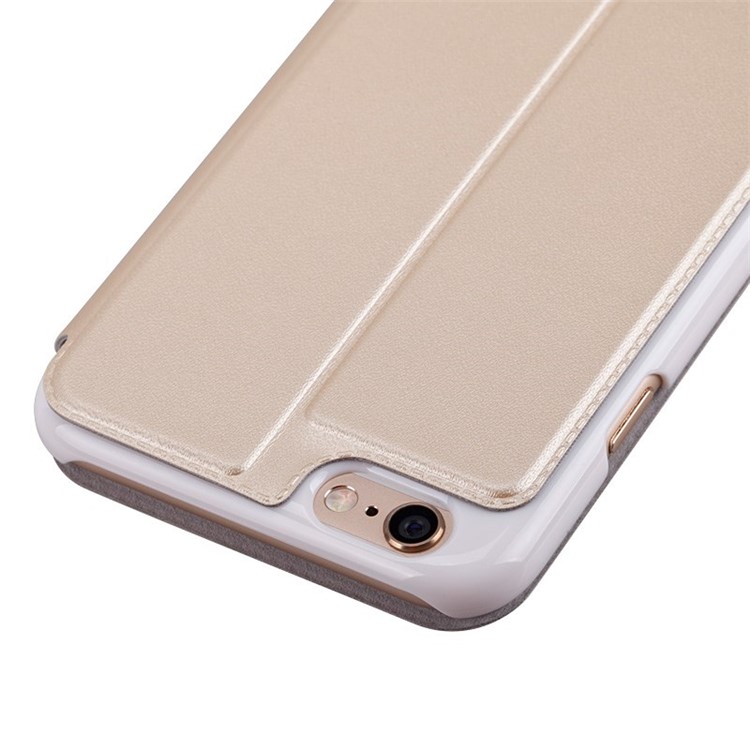 MOMAX Flip View Slide Answer Leather Stand Cover for iPhone 6 Plus / 6s Plus - Gold-7