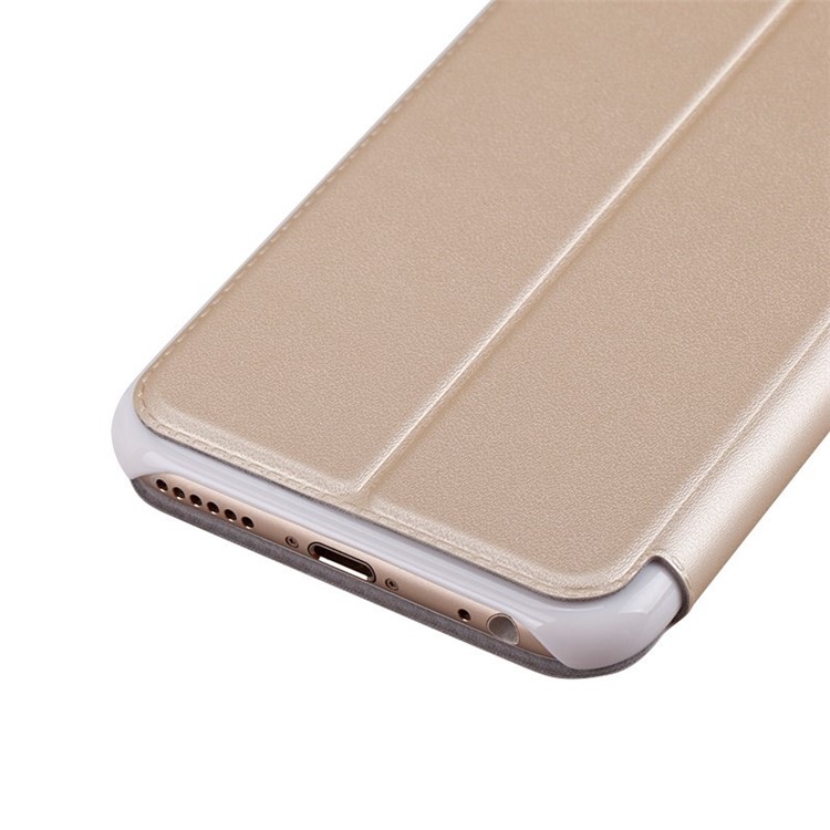 MOMAX Flip View Slide Answer Leather Stand Cover for iPhone 6 Plus / 6s Plus - Gold-8
