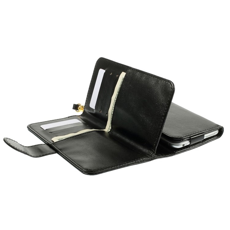 Universal Crazy Horse Wallet Leather Case Pouch for iPhone 6 Plus / 6s Plus, Galaxy Note 4 Etc, Size: 16 x 8cm - Black-1