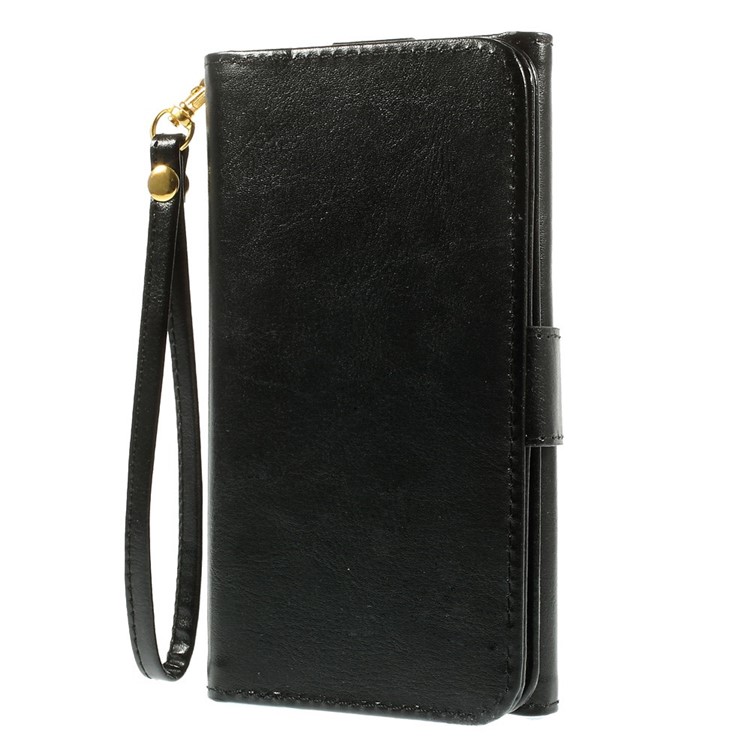 Universal Crazy Horse Wallet Leather Case Pouch for iPhone 6 Plus / 6s Plus, Galaxy Note 4 Etc, Size: 16 x 8cm - Black-2
