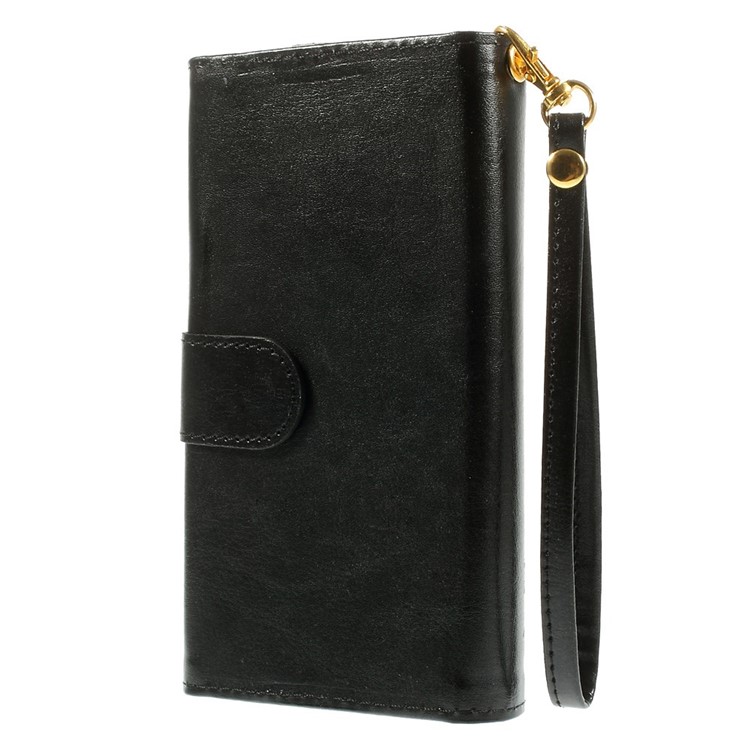 Universal Crazy Horse Wallet Leather Case Pouch for iPhone 6 Plus / 6s Plus, Galaxy Note 4 Etc, Size: 16 x 8cm - Black-3