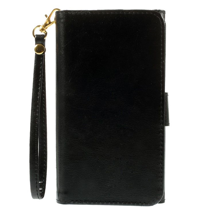 Universal Crazy Horse Wallet Leather Case Pouch for iPhone 6 Plus / 6s Plus, Galaxy Note 4 Etc, Size: 16 x 8cm - Black-4