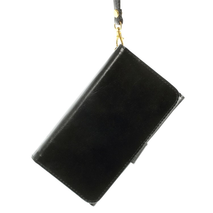 Universal Crazy Horse Wallet Leather Case Pouch for iPhone 6 Plus / 6s Plus, Galaxy Note 4 Etc, Size: 16 x 8cm - Black-5