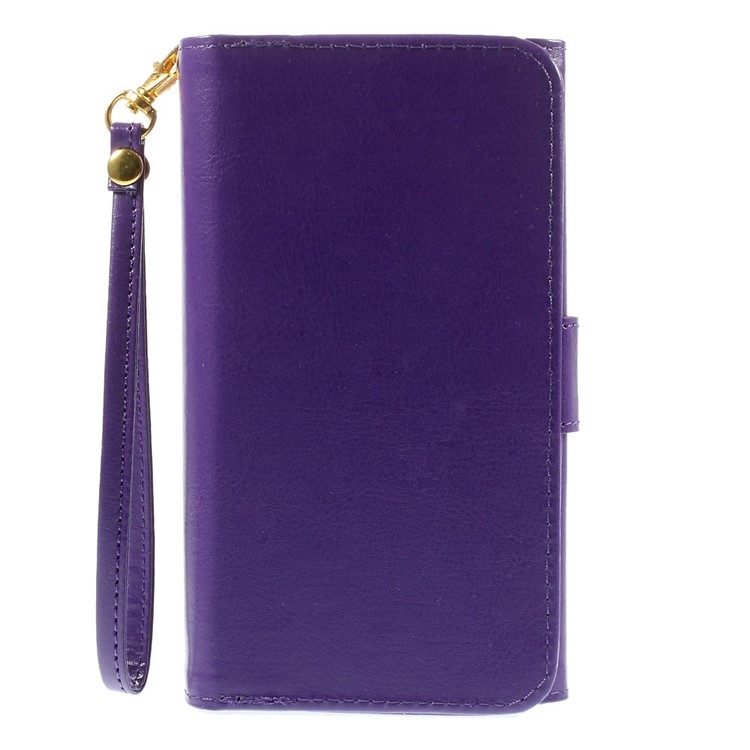 Universal Crazy Horse Leather Wallet Case Cover for iPhone 6 Plus / 6s Plus, Galaxy Note 4 Etc, Size: 16 x 8cm - Purple-4