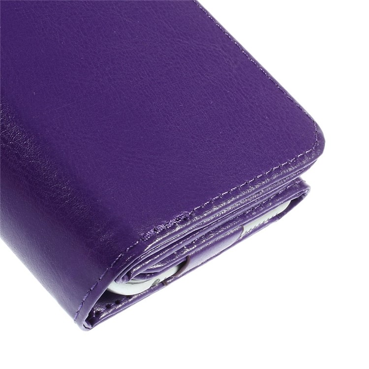 Universal Crazy Horse Leather Wallet Case Cover for iPhone 6 Plus / 6s Plus, Galaxy Note 4 Etc, Size: 16 x 8cm - Purple-7