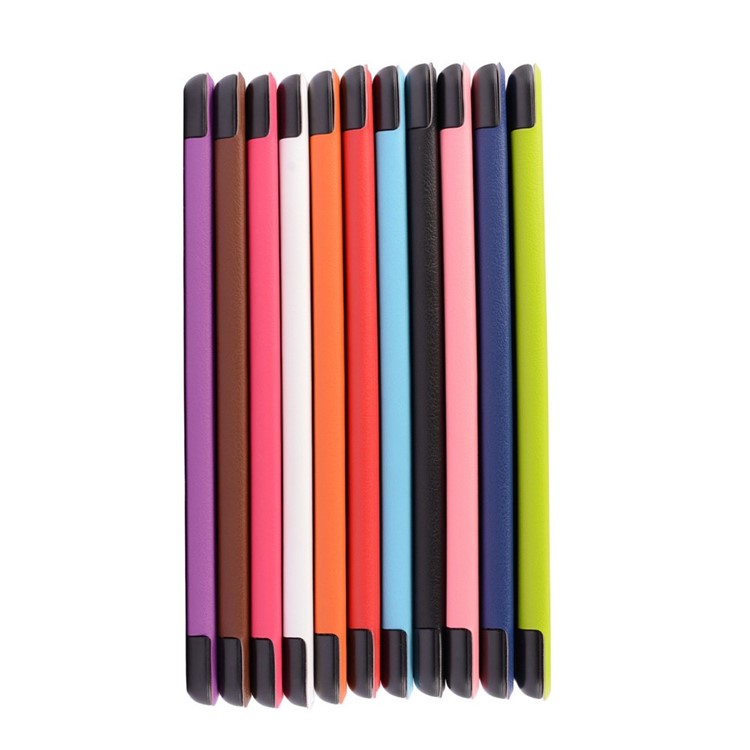 Black for iPad Air 2 Custer Grain Leather Smart Stand Cover Case-3