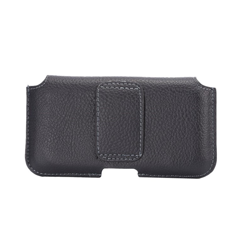 Lychee Texture Magnetic Flip Waistband Holster with Card Slot for iPhone 8 7 6s 6 - Black-2