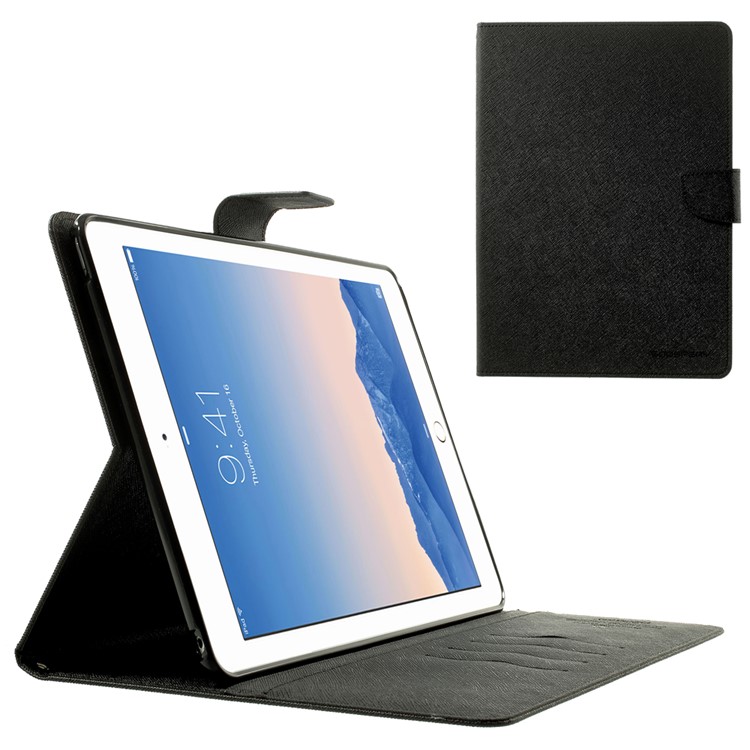 MERCURY Goospery Fancy Diary Leather Stand Case for iPad Air 2 - Black-1