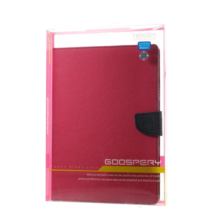 MERCURY Goospery Fancy Diary Leather Stand Case for iPad Air 2 - Rose-10