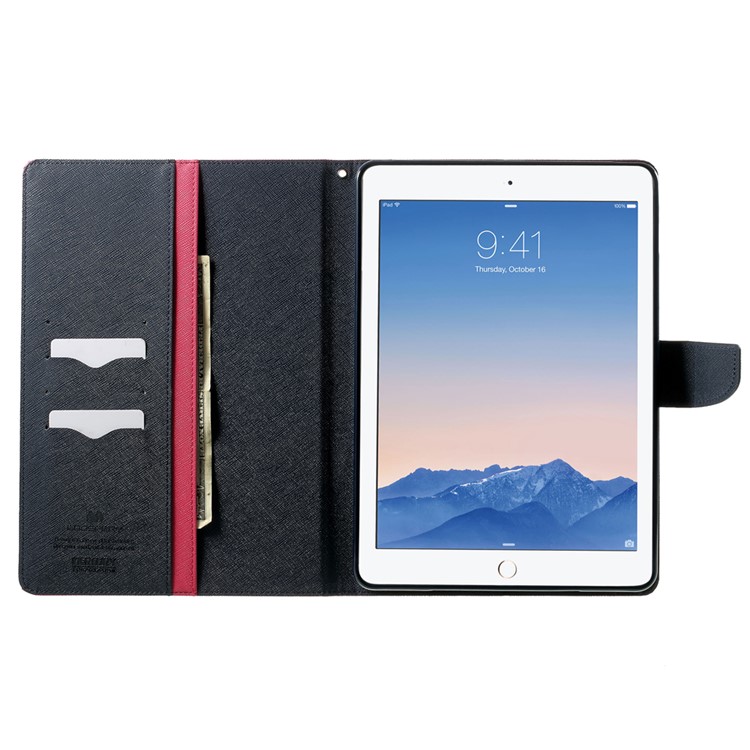 MERCURY Goospery Fancy Diary Leather Stand Case for iPad Air 2 - Rose-5