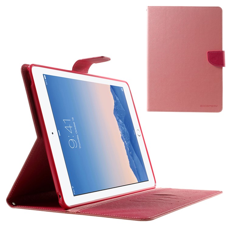 MERCURY Goospery Fancy Diary for iPad Air 2 Wallet Leather Stand Cover - Pink-1