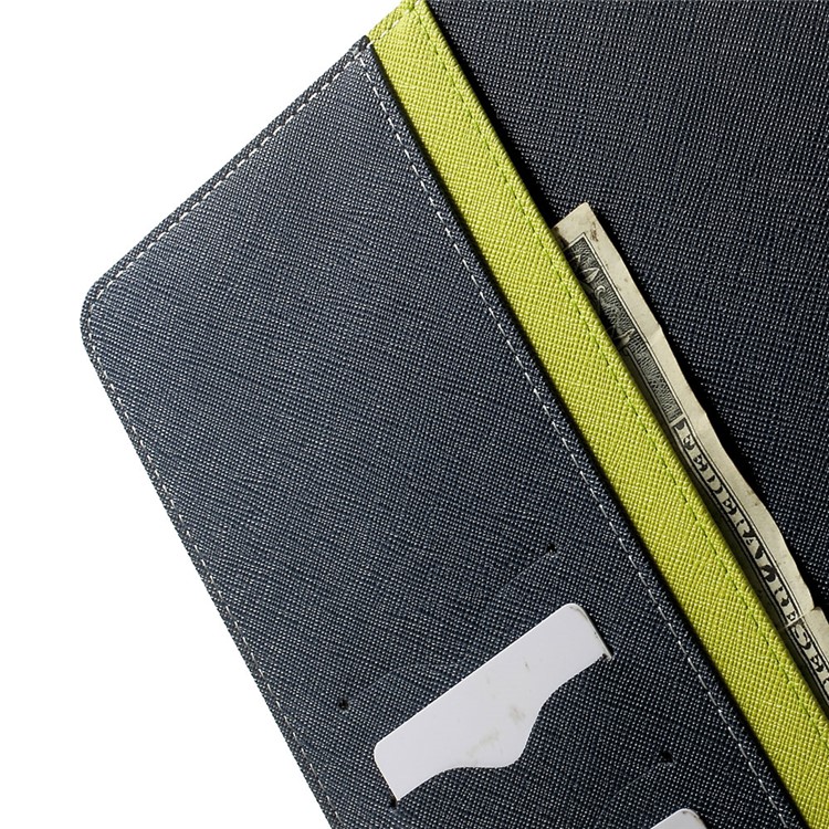 MERCURY Goospery Fancy Diary for iPad Air 2 Wallet Leather Stand Cover - Green-6