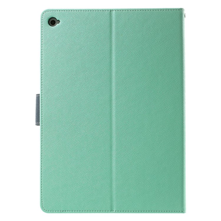 MERCURY Goospery Fancy Diary for iPad Air 2 Wallet Leather Stand Shell - Cyan-3