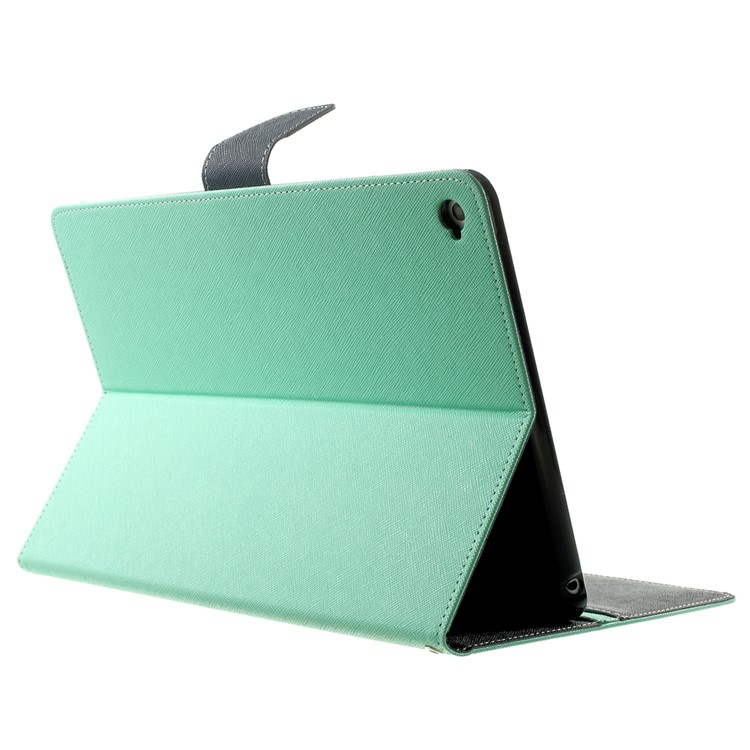 MERCURY Goospery Fancy Diary for iPad Air 2 Wallet Leather Stand Shell - Cyan-4