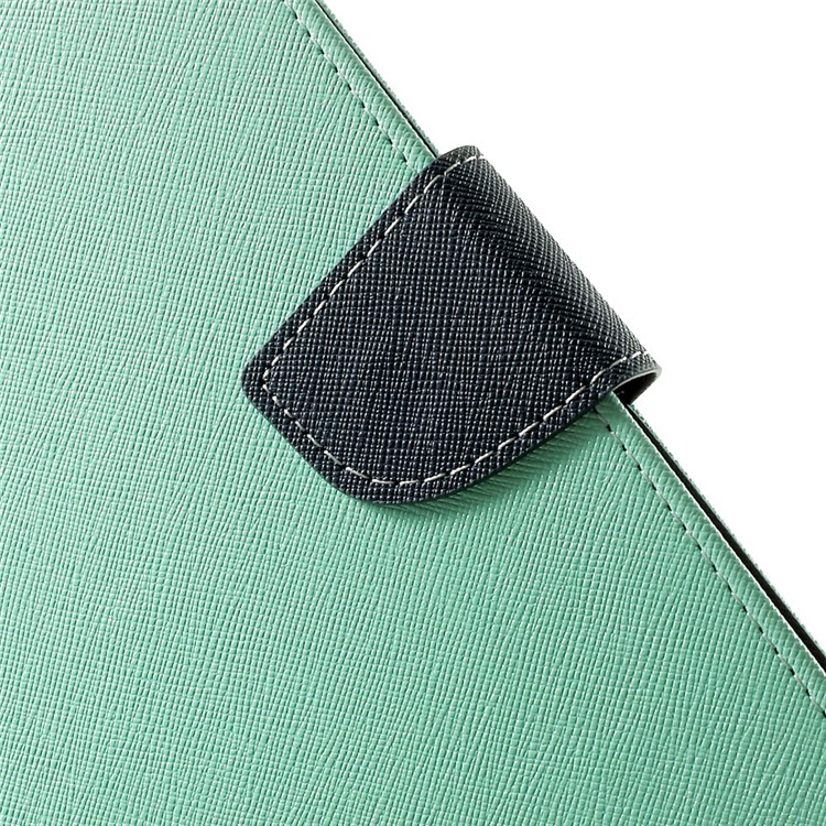 MERCURY Goospery Fancy Diary for iPad Air 2 Wallet Leather Stand Shell - Cyan-7