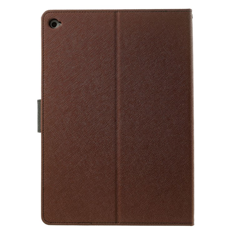 MERCURY Goospery Fancy Diary for iPad Air 2 Wallet Leather Stand Shell - Brown-3