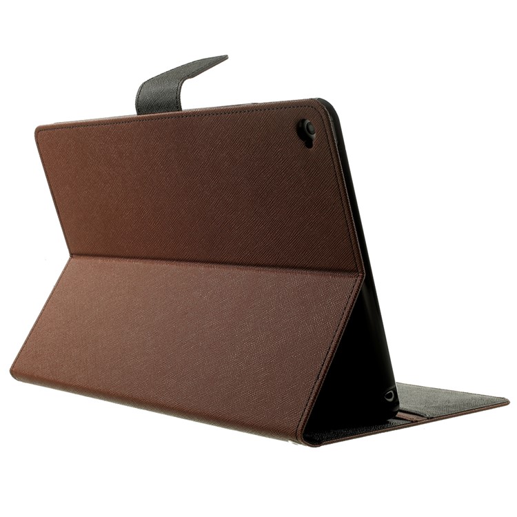 MERCURY Goospery Fancy Diary for iPad Air 2 Wallet Leather Stand Shell - Brown-4