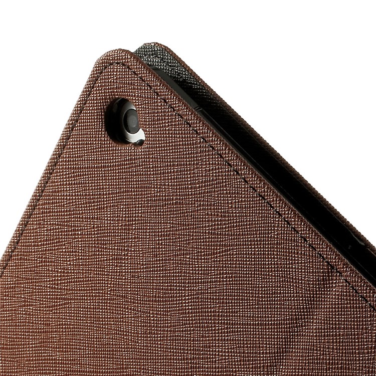 MERCURY Goospery Fancy Diary for iPad Air 2 Wallet Leather Stand Shell - Brown-8