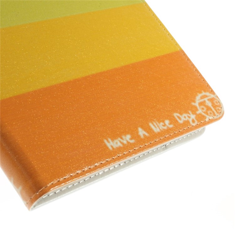 For iPad Mini / Mini 2 / Mini 3 Silk Leather Magnetic Stand Case - Rainbow Stripes-8