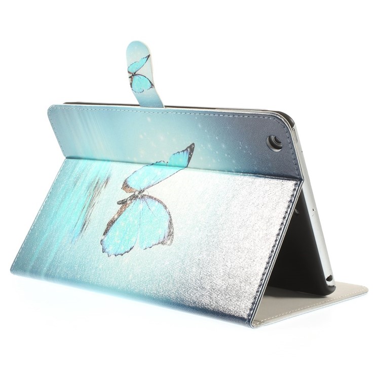 For iPad Mini / Mini 2 / Mini 3 Silk Leather Magnetic Stand Shell - Dreamlike Butterfly-4
