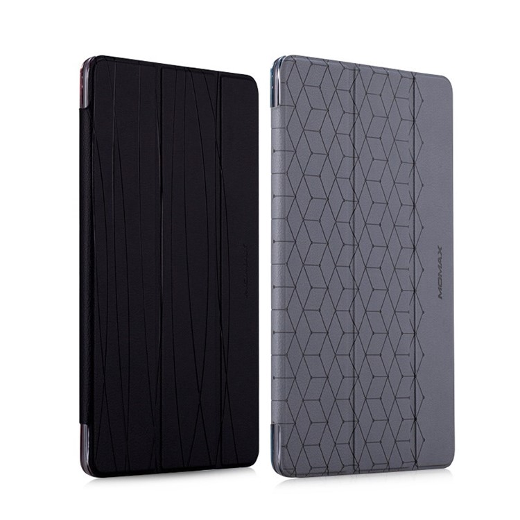 MOMAX Be Elite Lines Pattern Tri-fold Stand Smart Leather Case for iPad Air 2 - Black-10