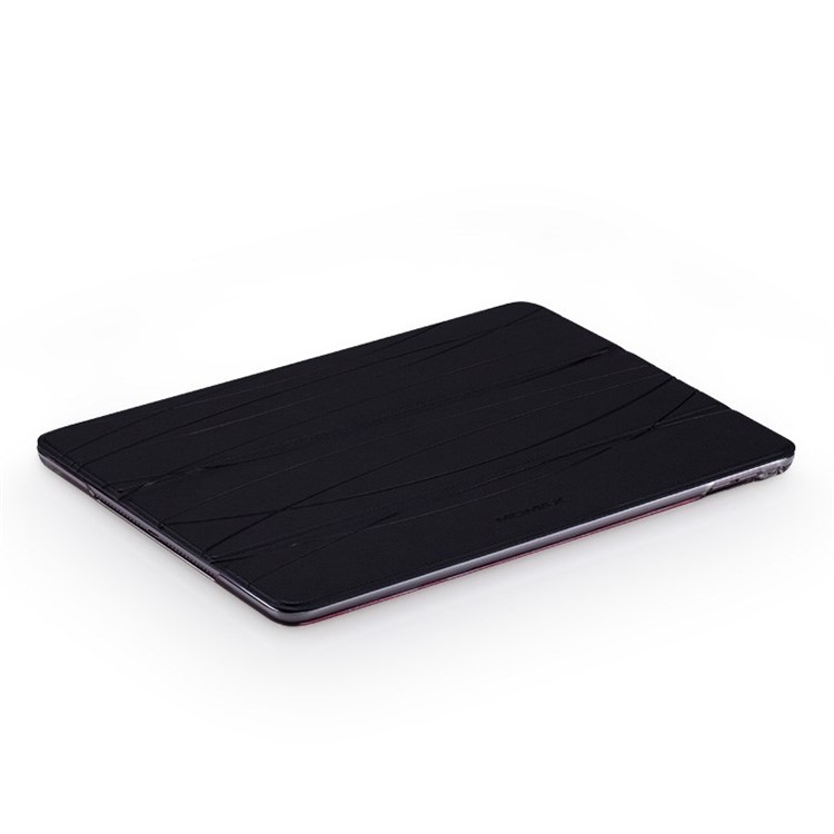 MOMAX Be Elite Lines Pattern Tri-fold Stand Smart Leather Case for iPad Air 2 - Black-5